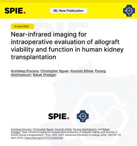 New Publication: Near-infrared imaging for intraoperative evaluation of allograft viability and function in human kidney transplantation